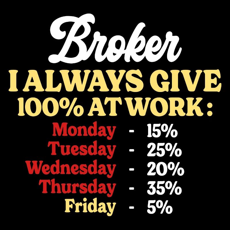 100% At Work Funny Quote Broker