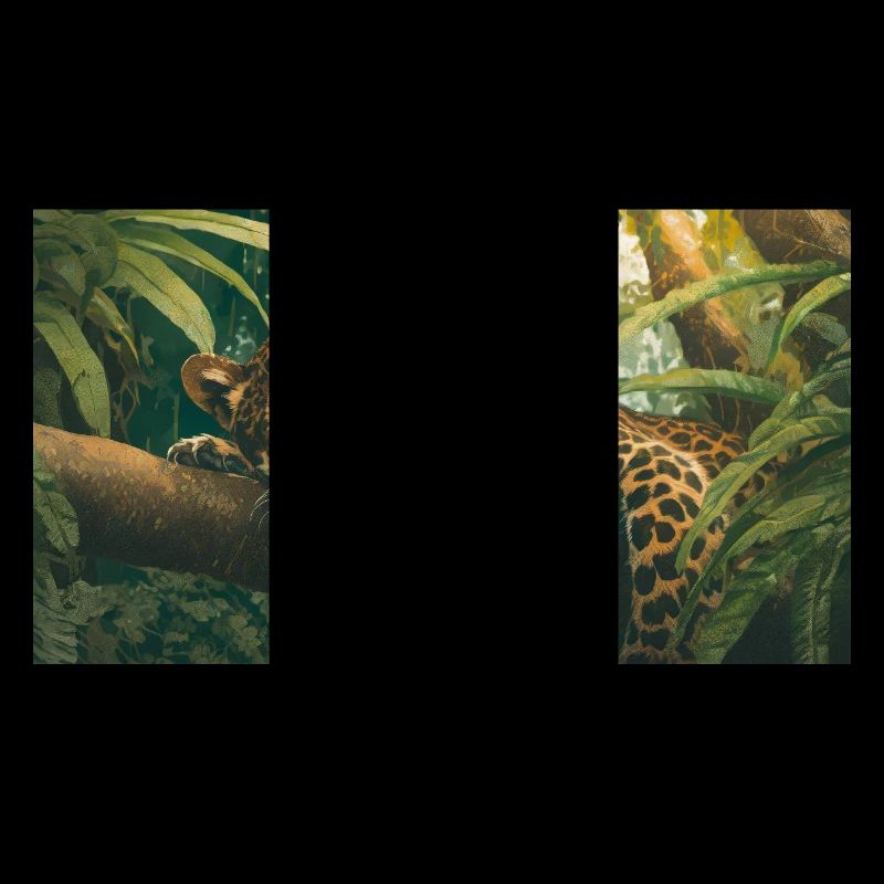 Cute animals chilling – jaguar sleeping on a tree