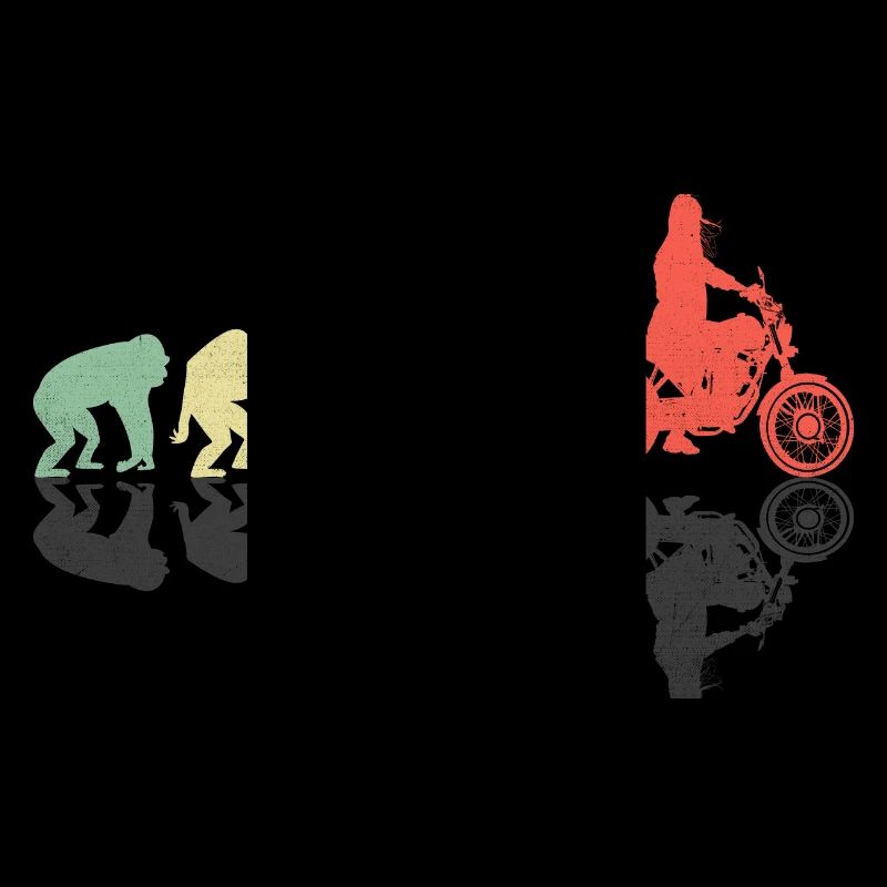 Retro Evolution Motorrad Biker Mutter Motorradfahrer