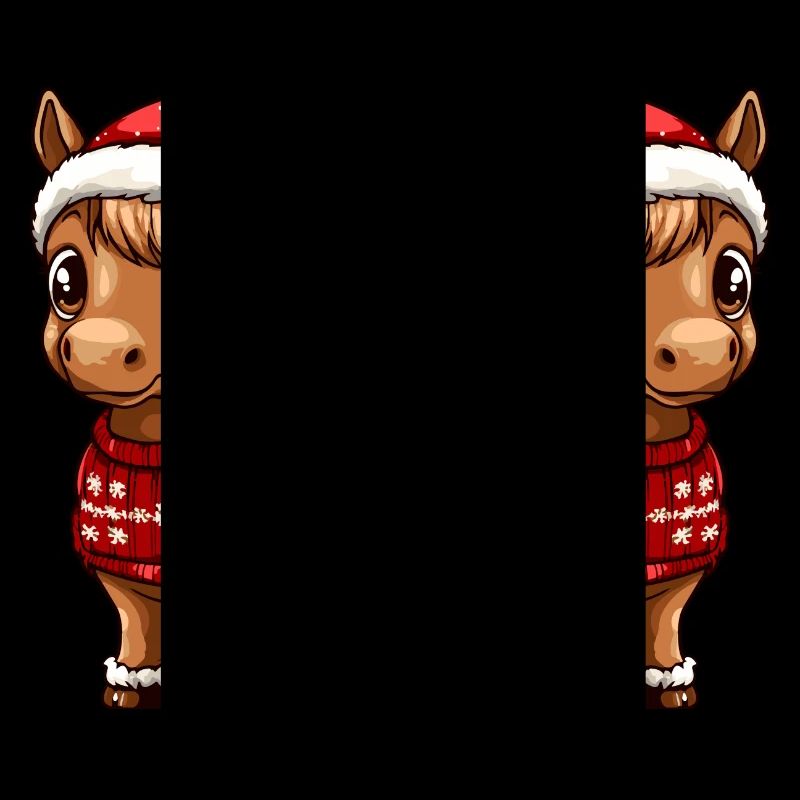 Equipe de Noël à cheval