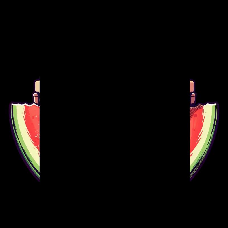 Pastèque fraîche - design avec lunettes de soleil et M