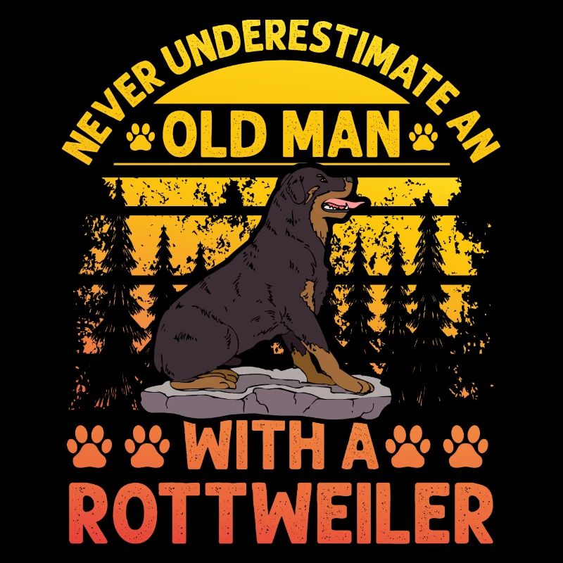 Never underestimate an old man with a Rottweiler