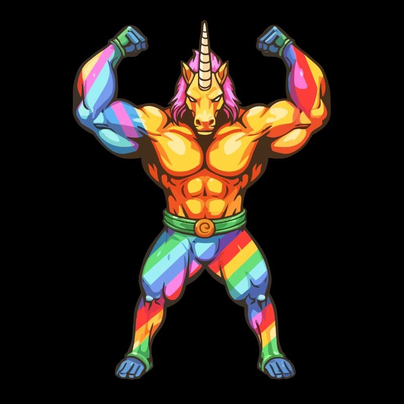 Bodybuilder Einhorn Design - Unicorn Bodybuilder