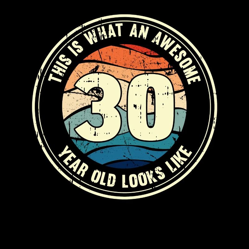 30. Geburtstag so sieht man mit 30 Retro Geschenk