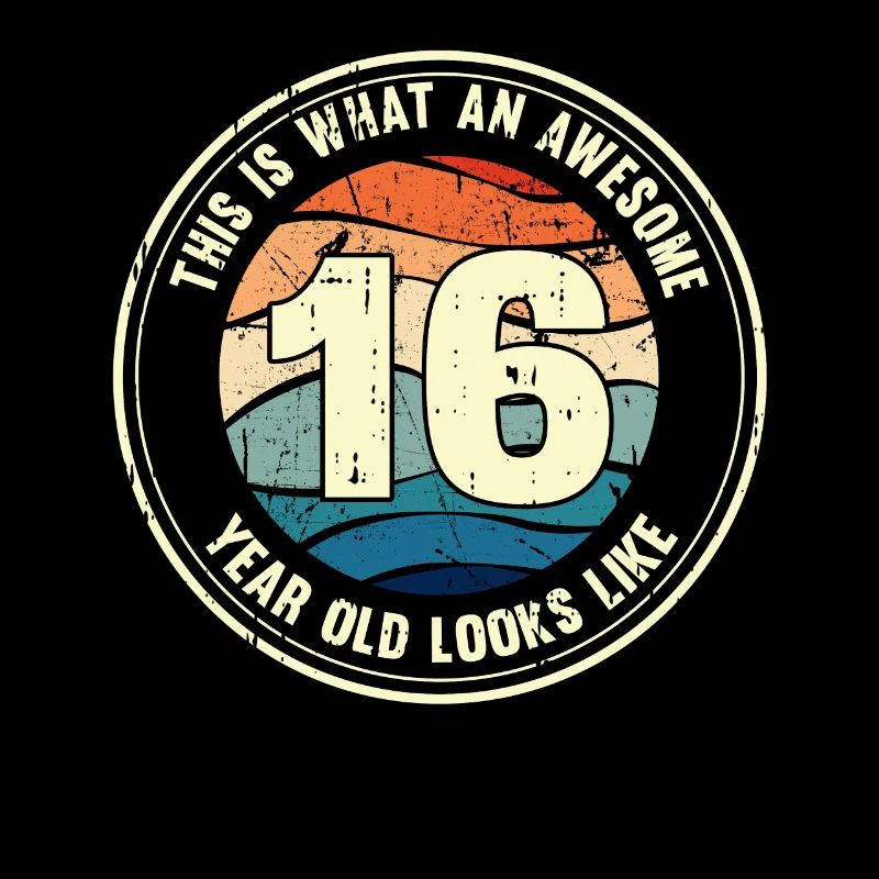 16. Geburtstag so sieht man mit 16 Retro Geschenk