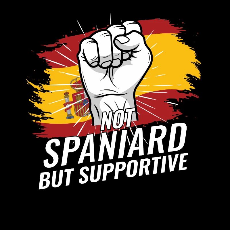 Pas espagnol mais soutien Espagne Pays drapeau