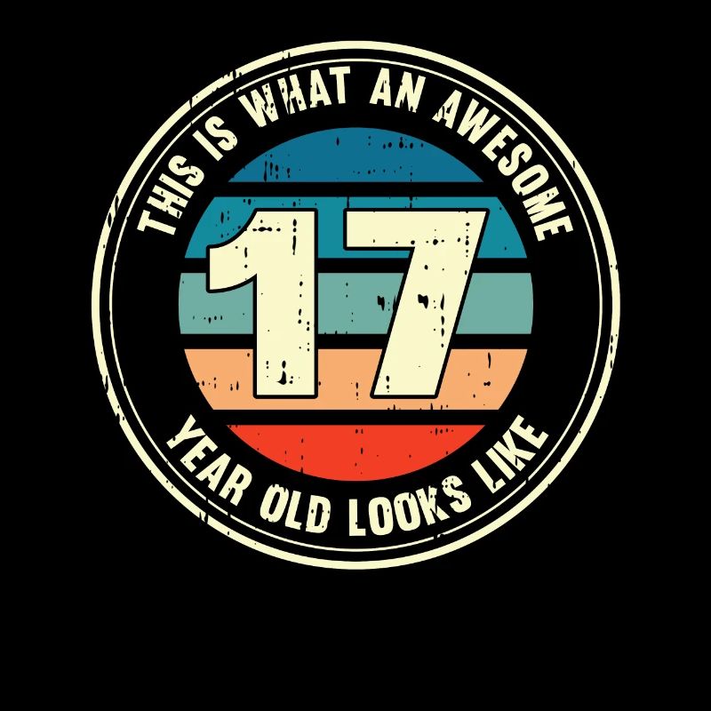 17. Geburtstag so sieht man mit 17 Retro Geschenk