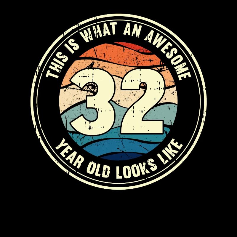 32. Geburtstag so sieht man mit 32 Retro Geschenk