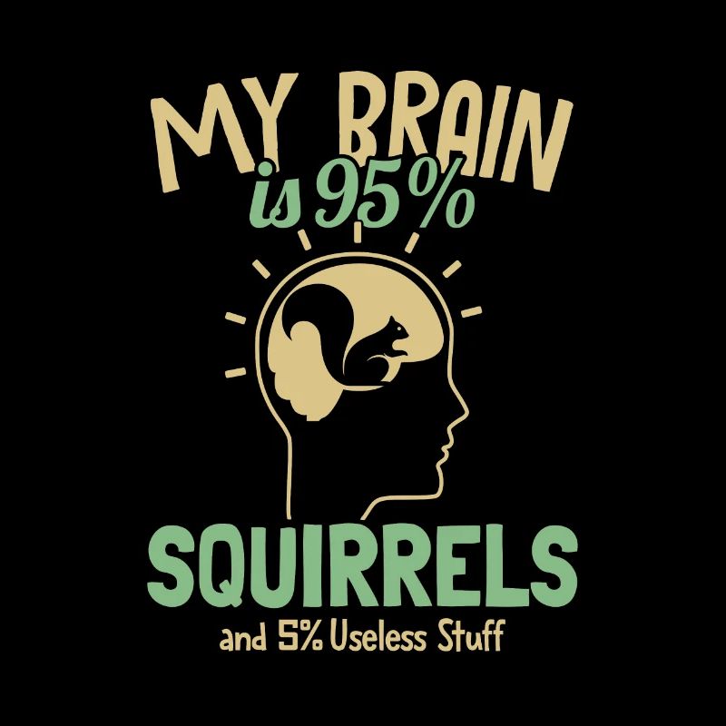 Mon cerveau est composé à 95% d’écureuils Écureuil gris Écureuil