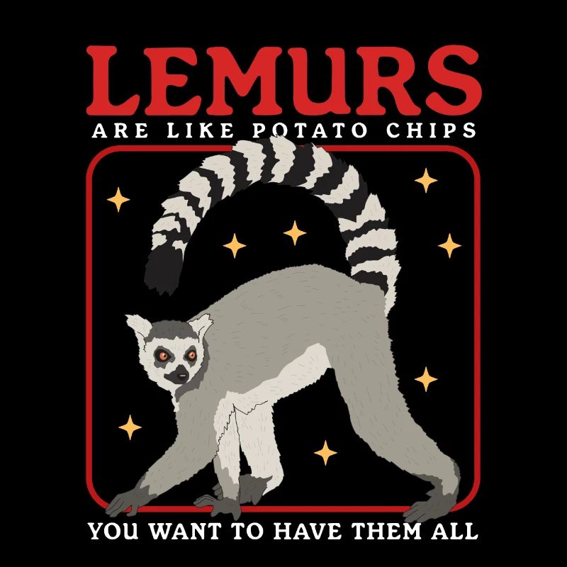 Lemuren Katta Lemur Ringelschwanz Lemure Geschenk