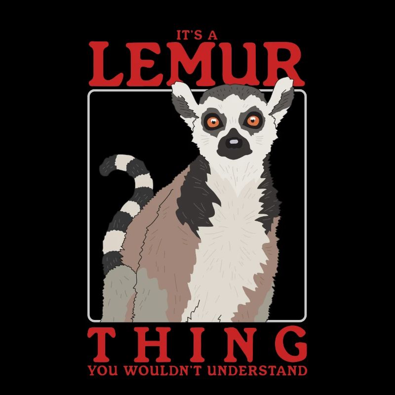Lemur Ringelschwanz Lemuren Katta Lemure Geschenk