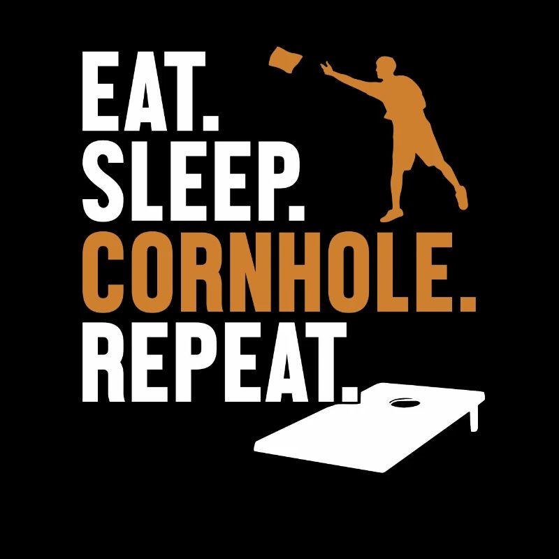 Eat Sleep Cornhole Repeat Bean Bag Spielbretter
