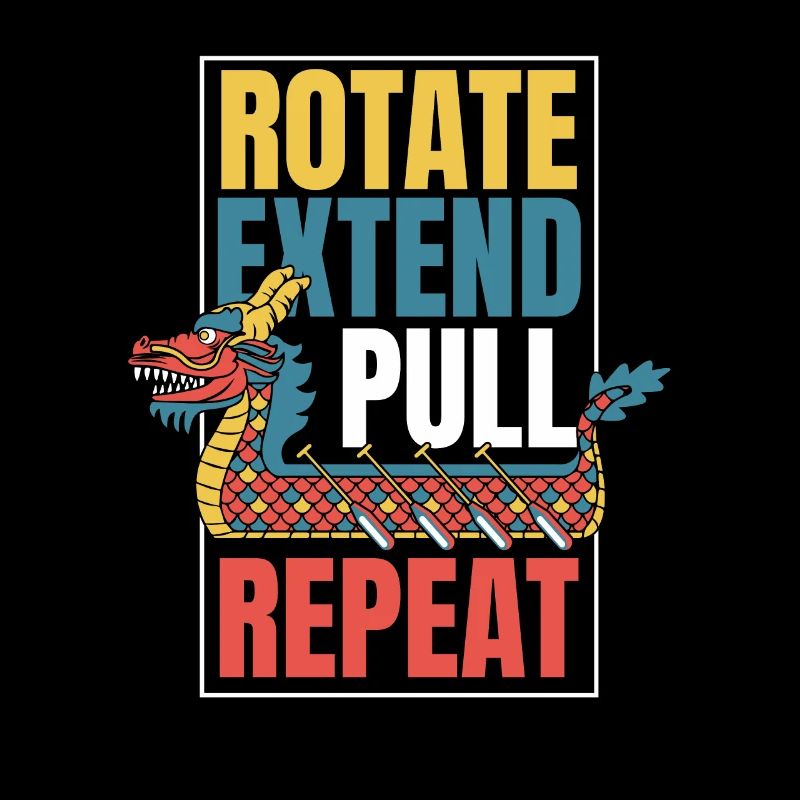 Rotate Extend Pull Repeat Paddler Drummer Team