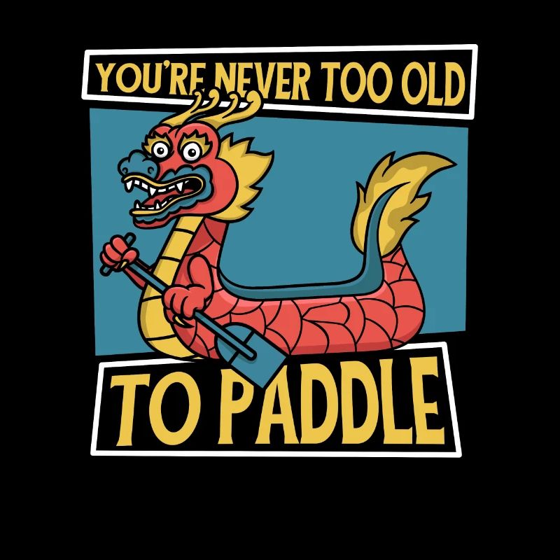 Never Too Old To Paddle Team Paddler Drummer