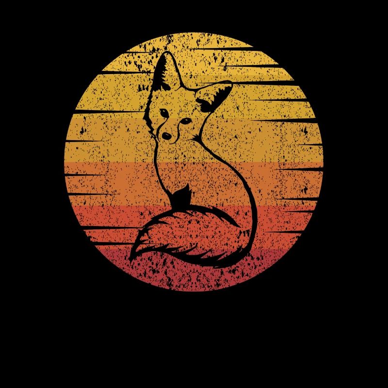 Retro Red Fox Canidae Caninae Fox Lover Fox