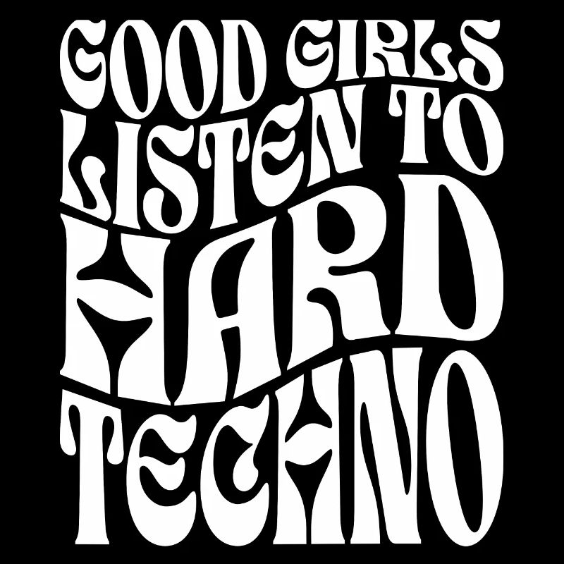Mädchen hören Hard Techno EDM