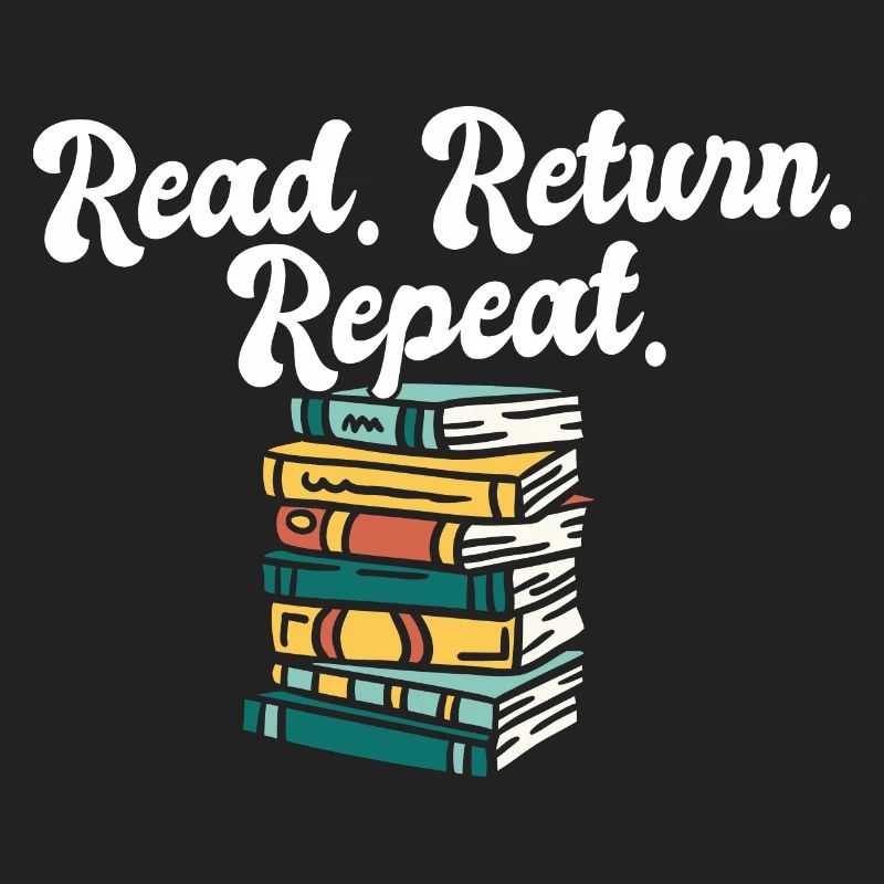 Librarian Read Return Repeat Library Worker Book