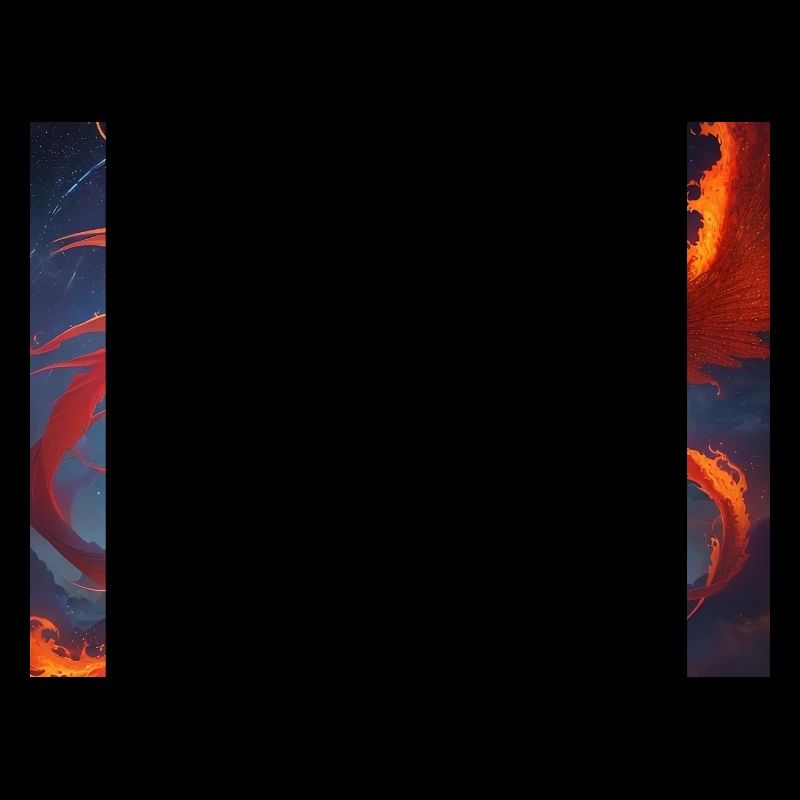 blue red sky with a creature generated ai