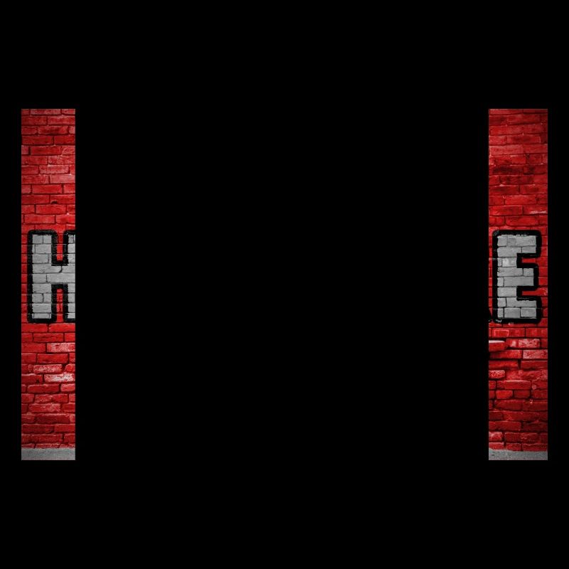 Hardcore Brick Wall Graffiti