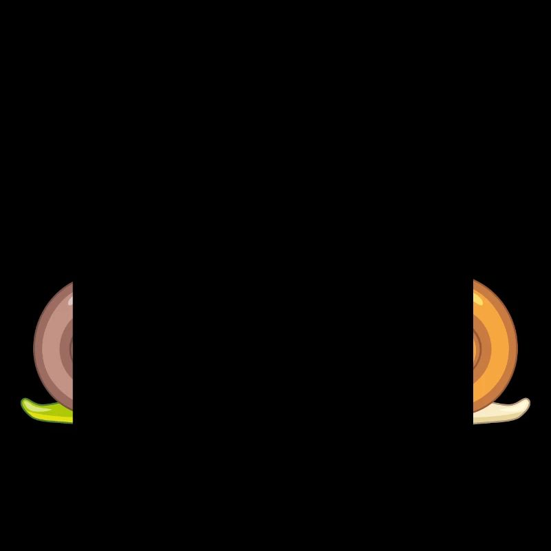 Two funny smiling snails