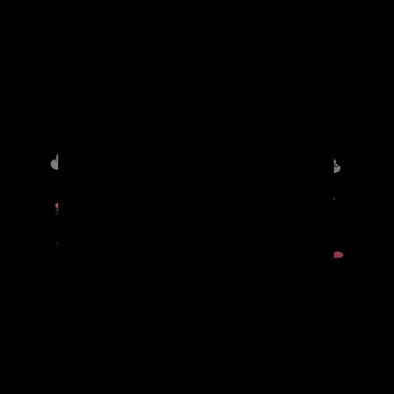 Samurai Mops Krieger mit Schwertern und Blüten