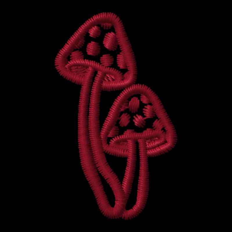 Toadstool embroidered