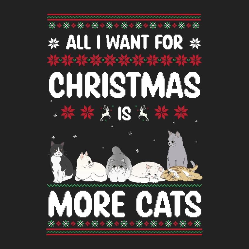 Cadeau de pull de Noël moche des chats de Noël