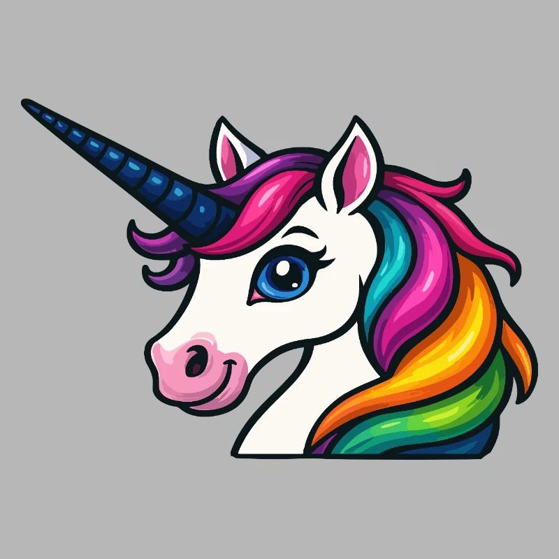 Strahlendes Regenbogen-Einhorn