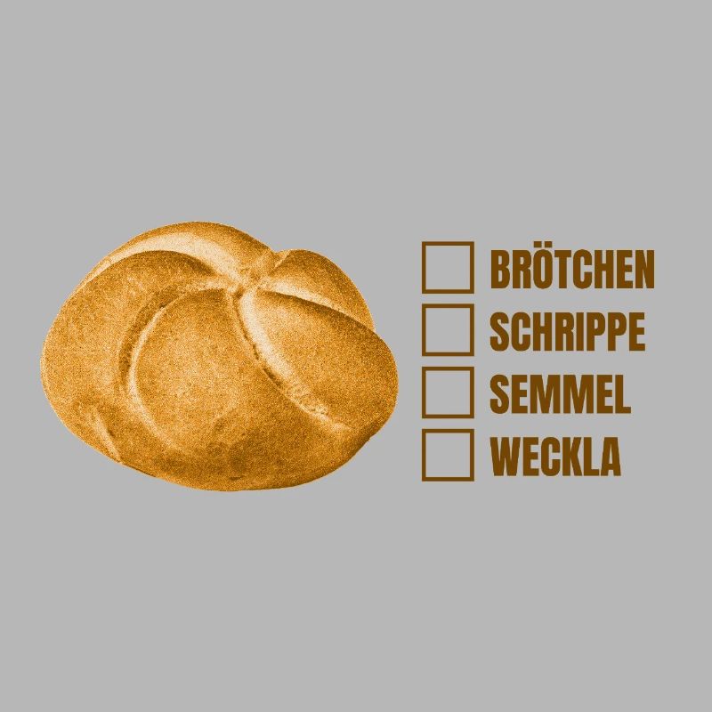 Brötchen oder Semmel? – Lustiges Dialekt-Design