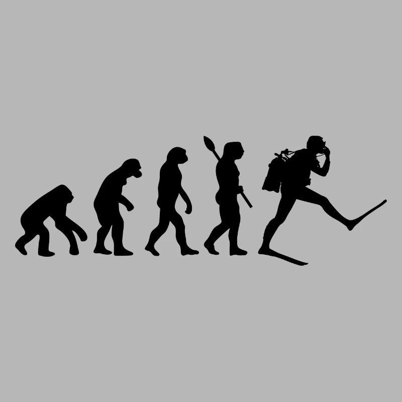 Scuba Diver Funny Human Evolution
