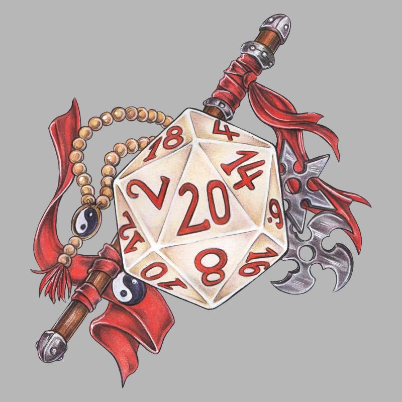 Role Playing Game Tabletop D20 Dice Gift Monk