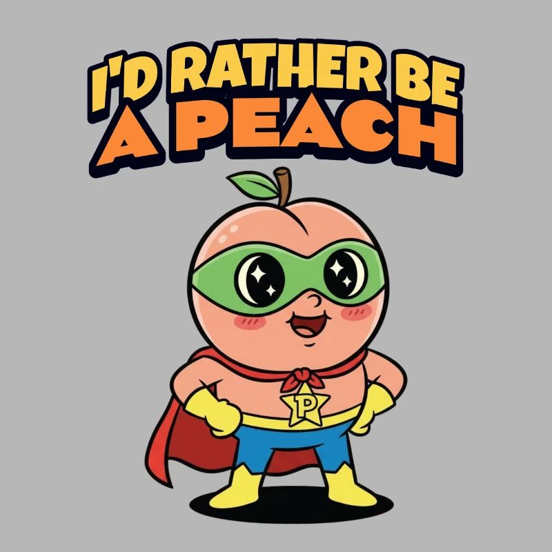 Pfirsich Spruch I'd Rather Be A Peach