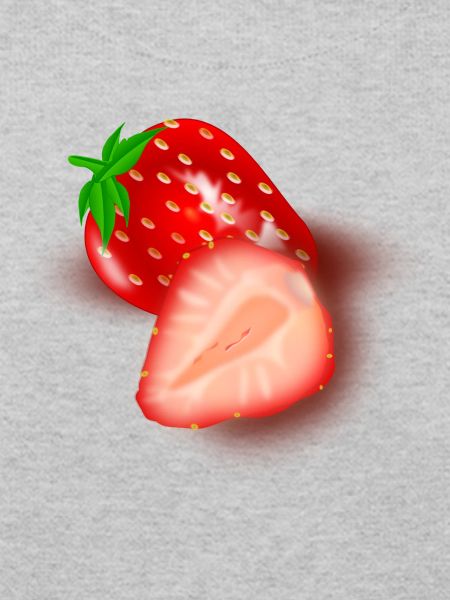 Erdbeer-Schnittbild Illustration