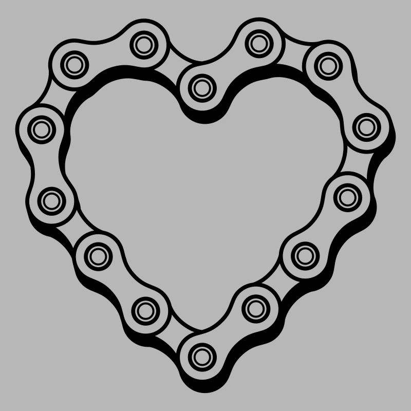 Bicycle chain heart