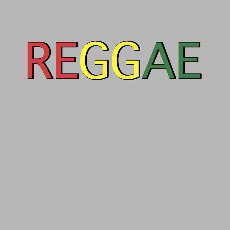 Reggae Farbcode Schriftzug
