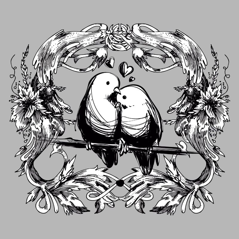 Inséparables / amour / relation / oiseaux / oiseau