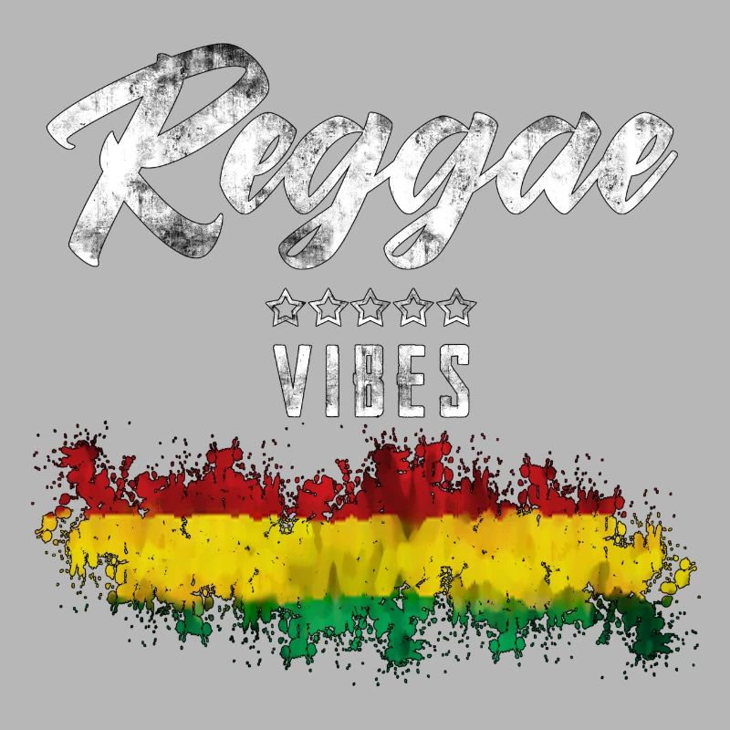 Reggae Vibes Noir Imprimé Cascade