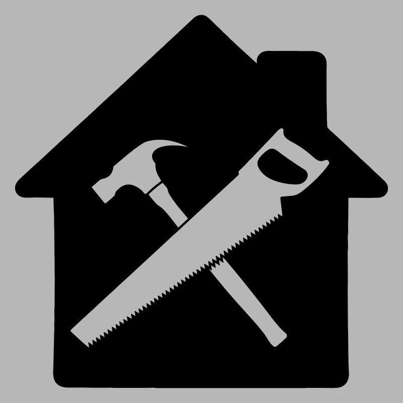 Construction de maison à logo d’outil de charpentier