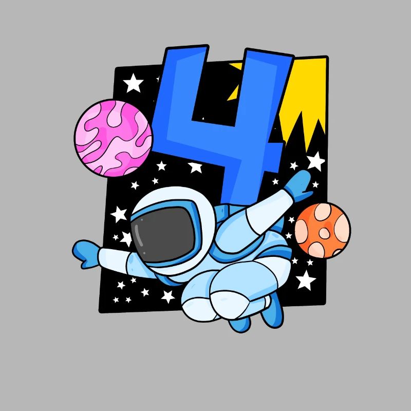 4e anniversaire 4 ans Espace jeune astronaute