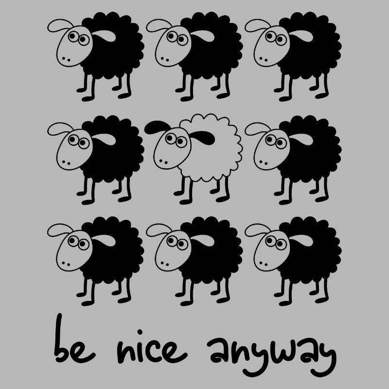 Be Nice Anyway Sheep Kindness Humor Tee