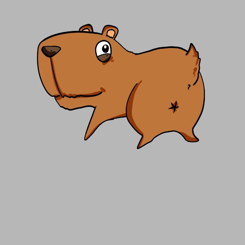 Capybara vu de derrière - Cul de Capybara