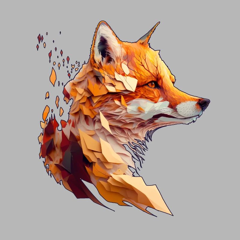 Polygon Fox Design, Pretty Fox