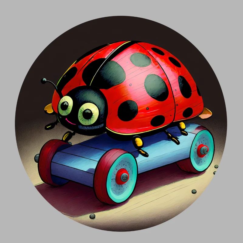 Ladybug sur le skateboard