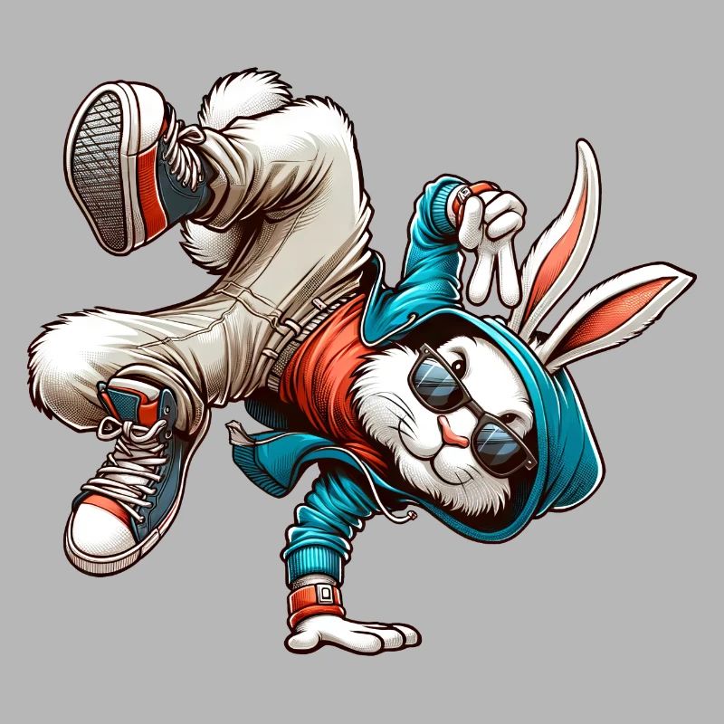 Easter Easter Bunny Dancing Breakdance