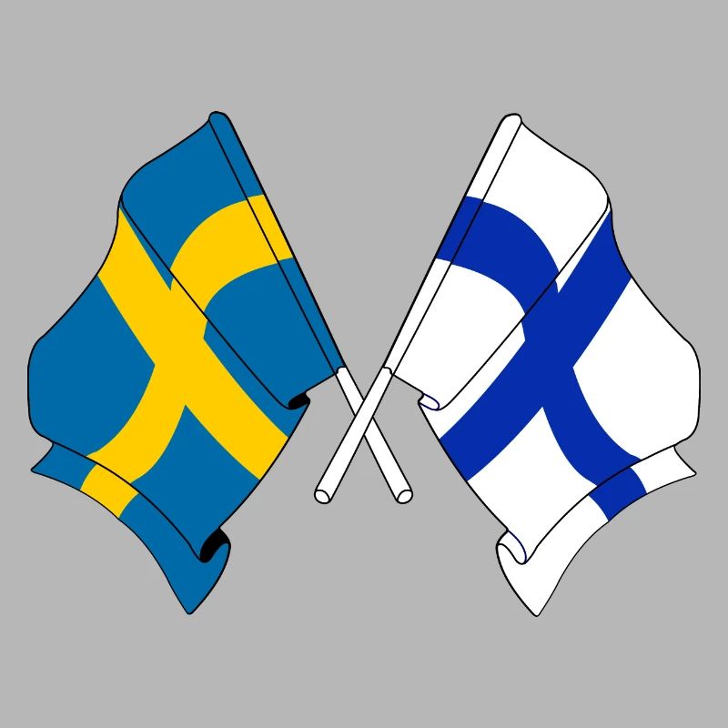 Drapeau de la Suède, drapeau de la Finlande