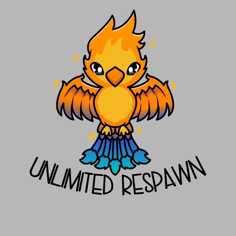 Réapparition illimitée – Dessin animé du Phénix mignon