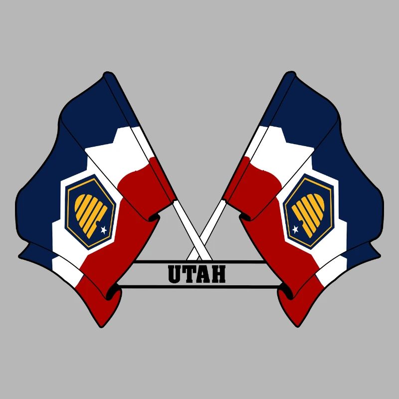 Texte à deux drapeaux UTAH