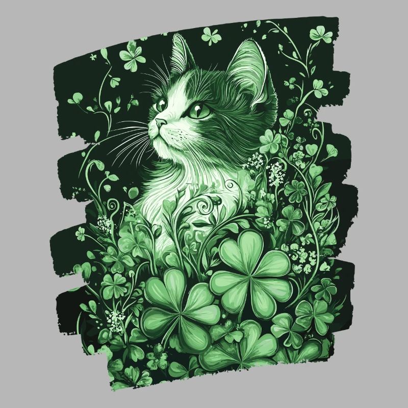 Chat trèfle de la Saint-Patrick