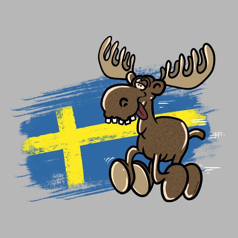 Suède - Orignal - Drapeau