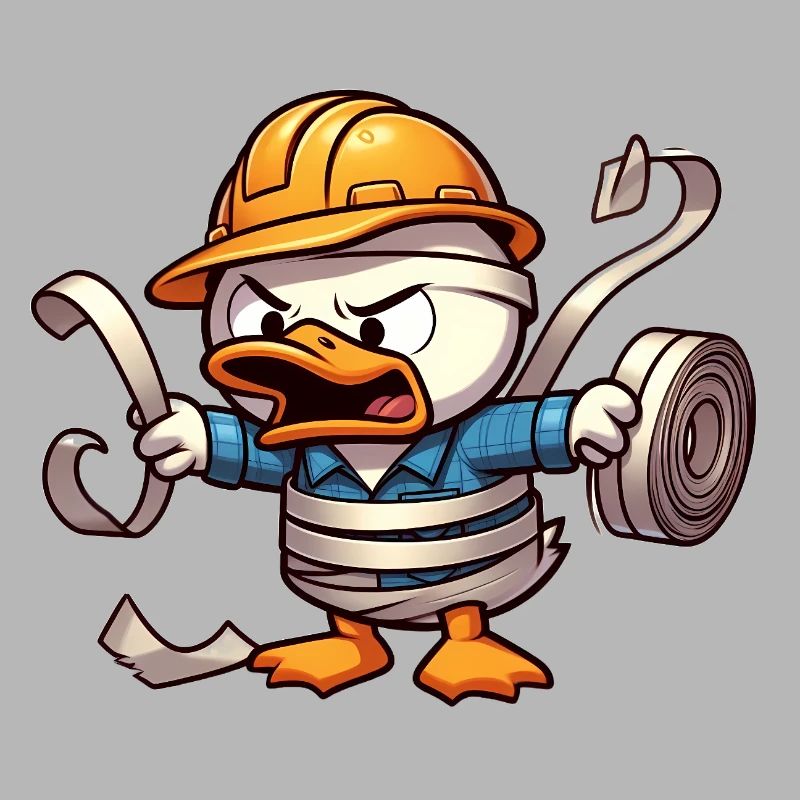 Ducks Construction Worker: Humor in Construction Site Style